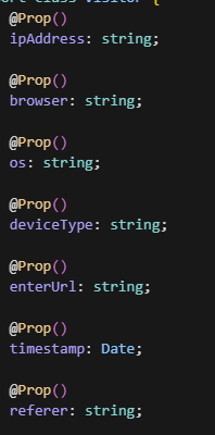 방문자 데이터 수집 항목